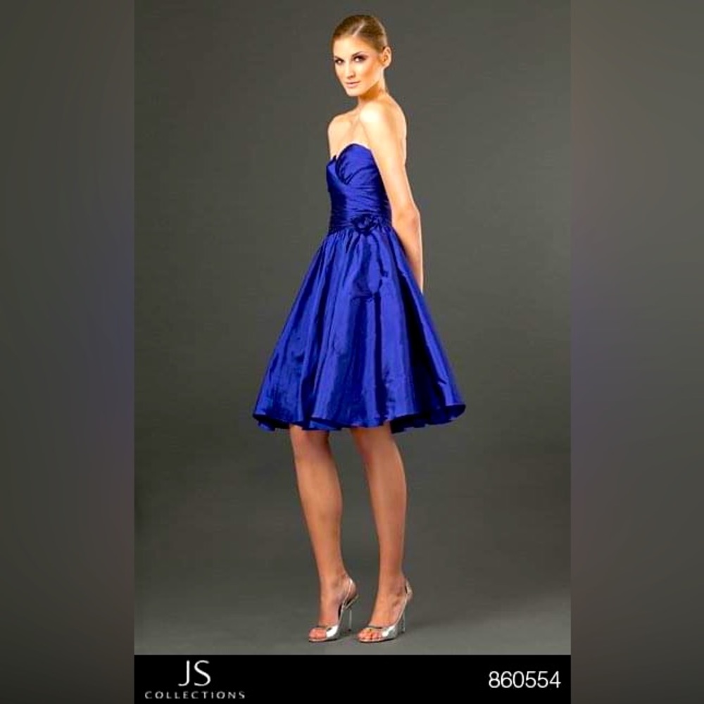 JS TEAL taffeta party dress